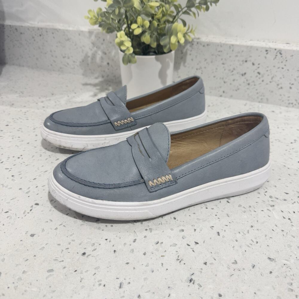 Patina Boardwalk Penny Loafers in Glacier Blue Size 6
